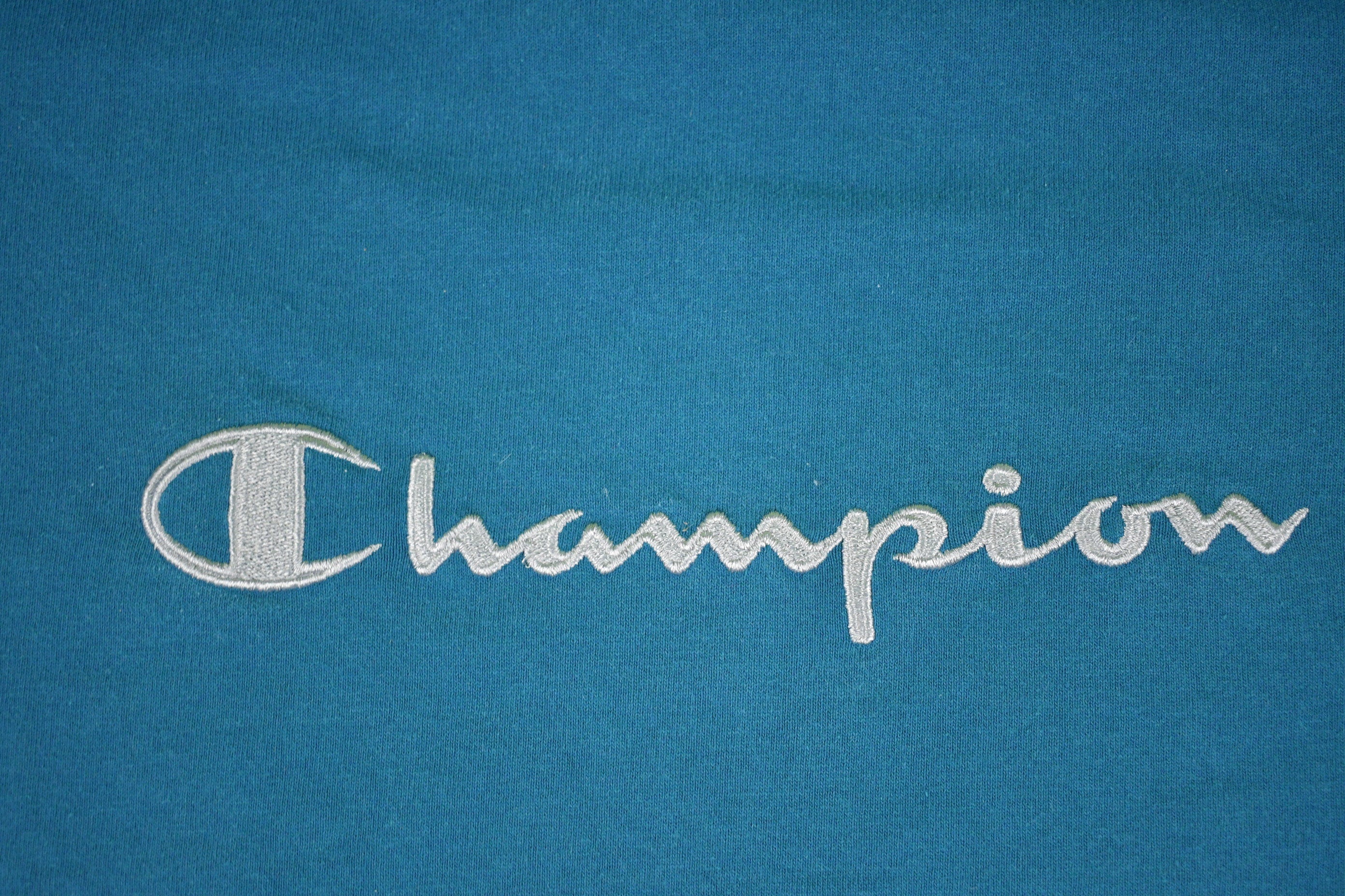 Vintage 1990s Champion Embroidered Made In USA Hoodie Sweatshirt
