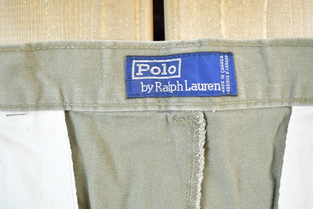 Vintage 1990s Ralph Lauren Polo Chino Khakis Size 32 Made In USA