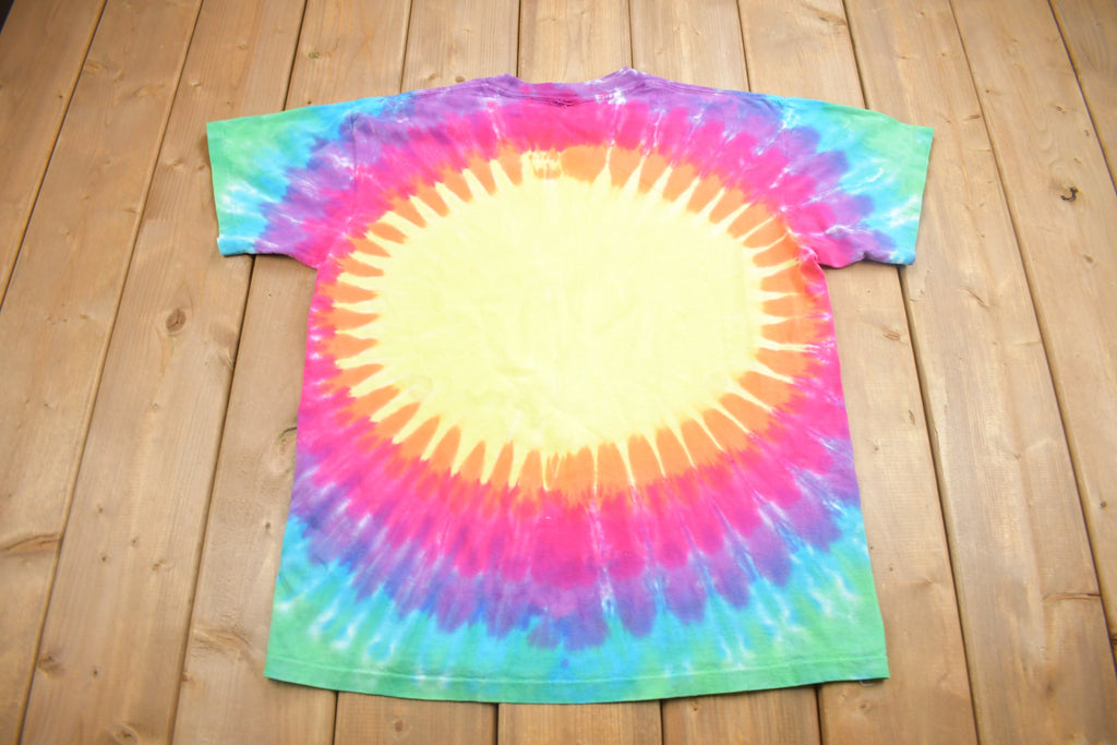 Vintage 1988 Grateful Dead All Over Print Tie Dye Graphic T Shirt /