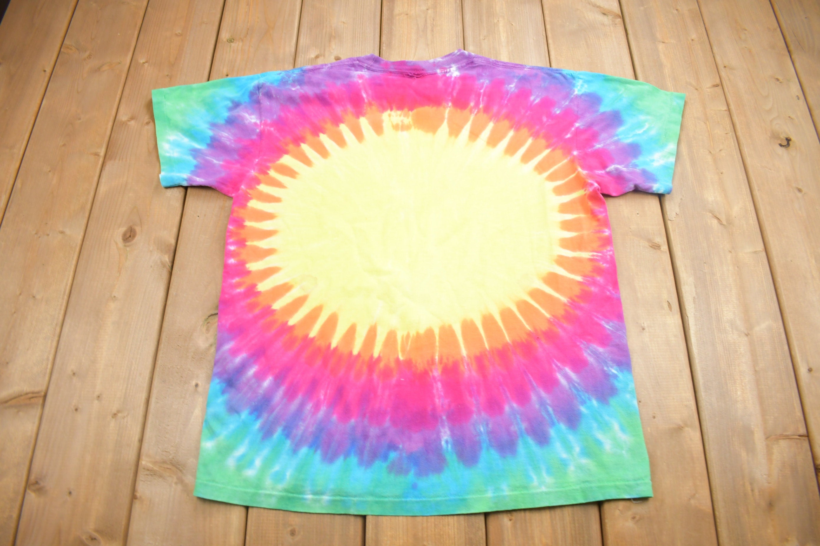 Vintage 1988 Grateful Dead All Over Print Tie Dye Graphic T Shirt /