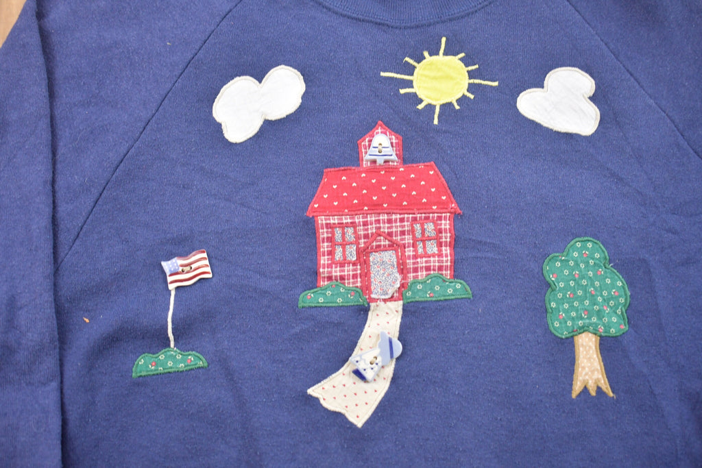 Vintage 1990s Parliament Patchwork Crewneck Sweatshirt