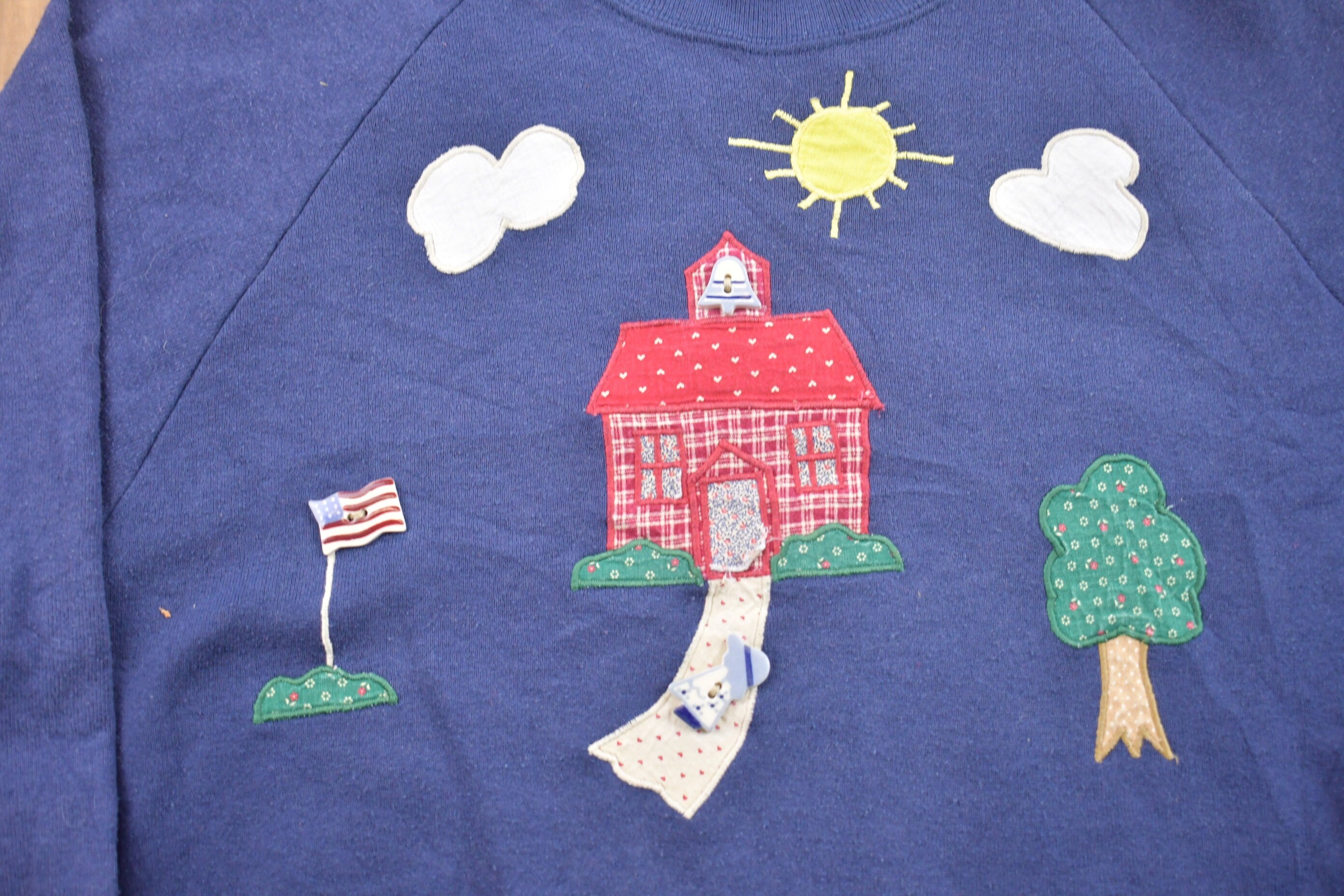 Vintage 1990s Parliament Patchwork Crewneck Sweatshirt
