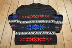 Vintage 1990s American Pride Nordic Knit Crewneck Sweater Women's L /