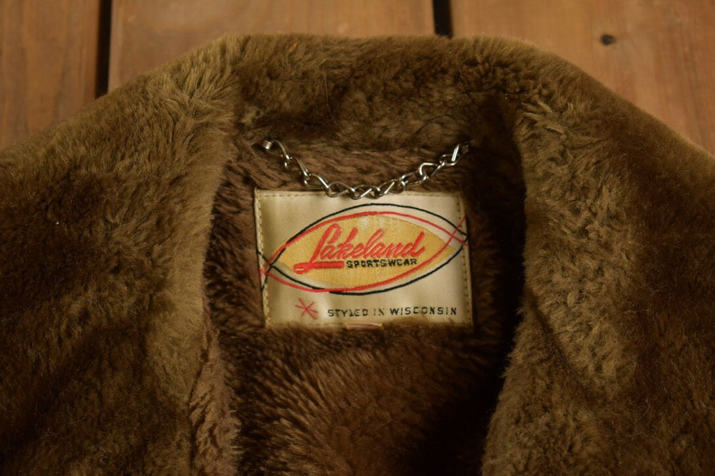 Vintage 1980s Lakeland Sportswear Shearling Long Coat