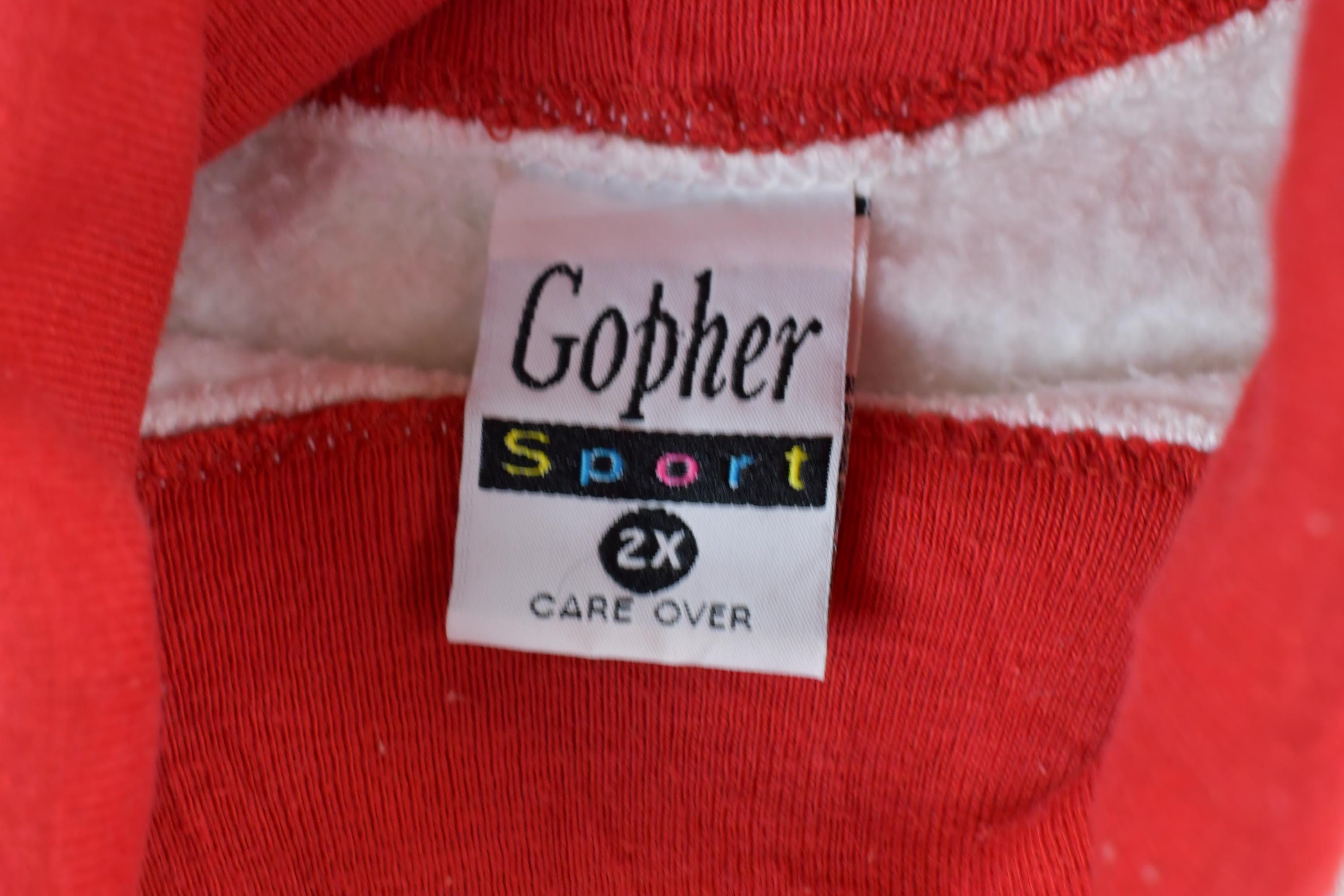 Vintage 1990s Gopher Sport Collared Cute Christmas Crewneck Sweater