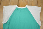 Vintage 1980's Wasaga Beach Mesh Sleeve Cut Off T Shirt
