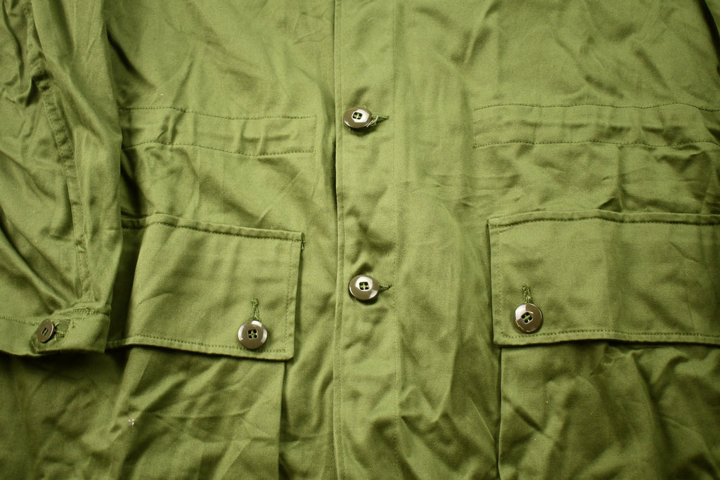 Vintage 1990s Military Button Up Overcoat