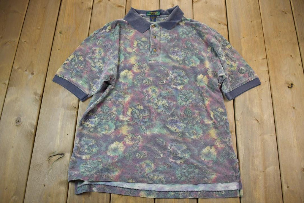 Vintage 1990s Alexander Julian Floral Graphic T-Shirt