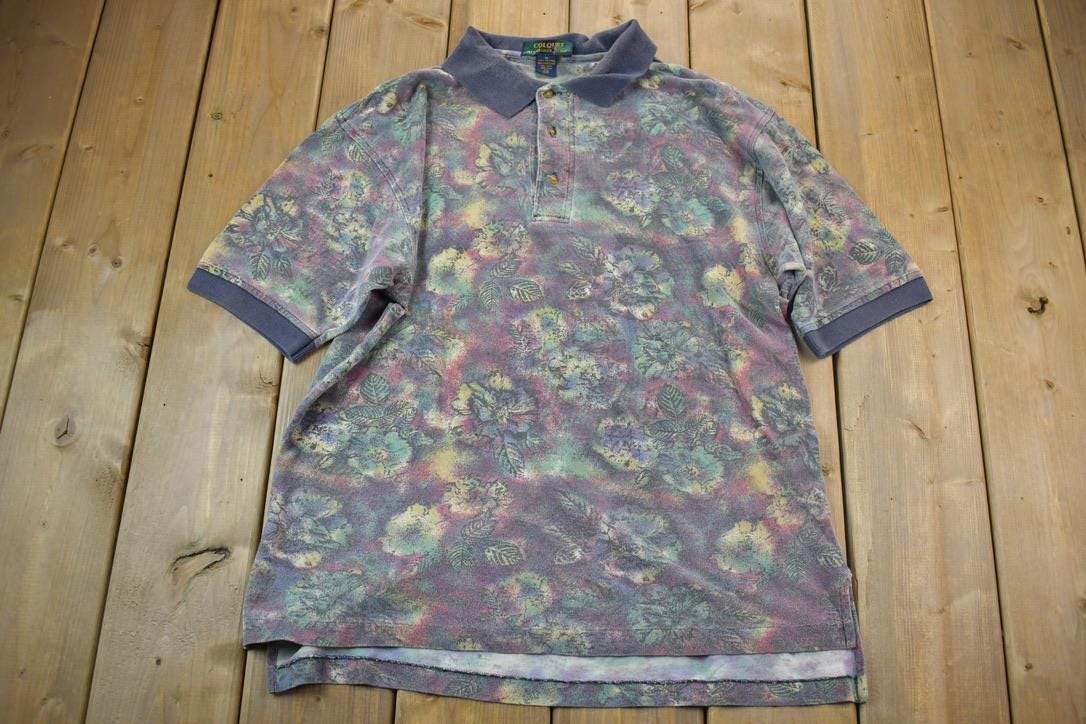 Vintage 1990s Alexander Julian Floral Graphic T-Shirt