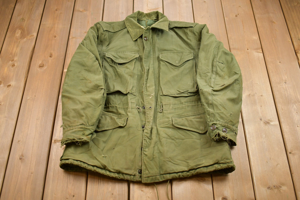 Vintage 1980s Army Military Field Jacket