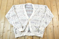 Vintage 1990s London Fog Knit Abstract Pattern Cardigan Sweater Mens XL