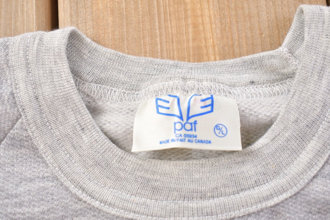 Vintage 1990s Pat Blank Grey Crewneck Sweatshirt
