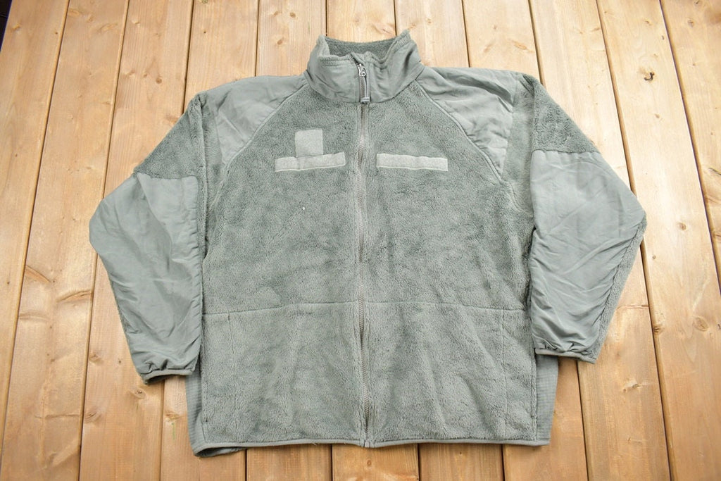 Vintage 1990s Military Cold Weather Fleece Sweater / Army / Gen III / Army Jacket / Deep Pile Fleece / Size X Large Regular