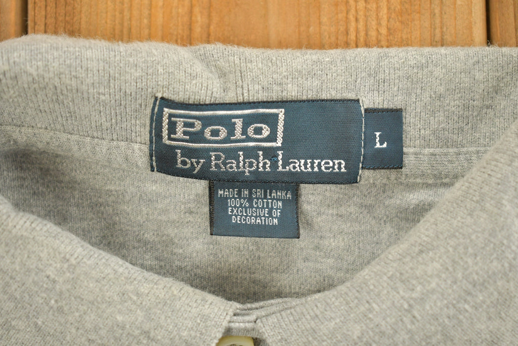 Vintage 1990s Grey Polo By Ralph Lauren