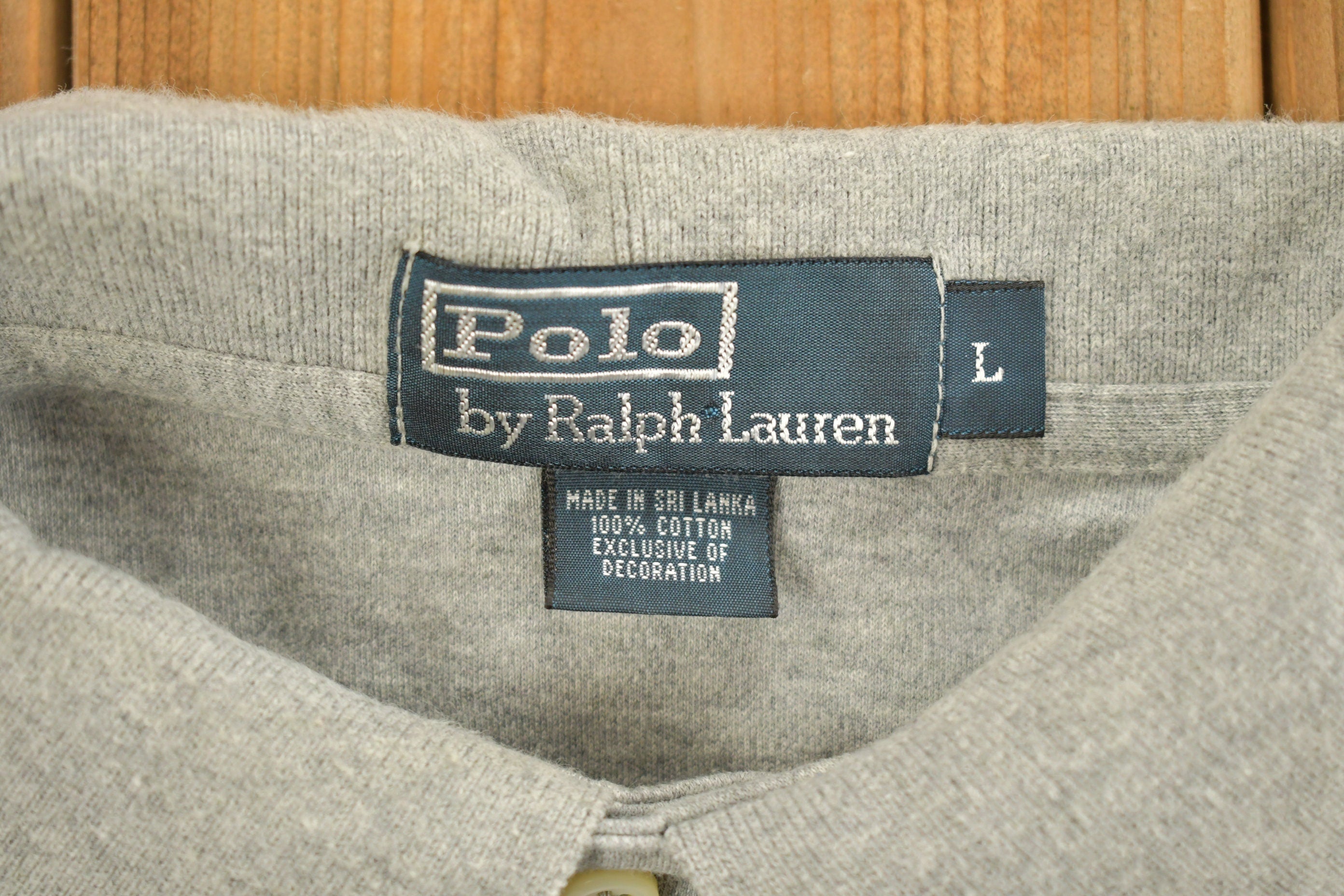 Vintage 1990s Grey Polo By Ralph Lauren