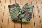 Vintage 1990s Military Woodland Camouflage Cargo Pocket Pants