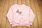 Vintage 1980s Cute Angel Theme Raglan Crewneck Sweater