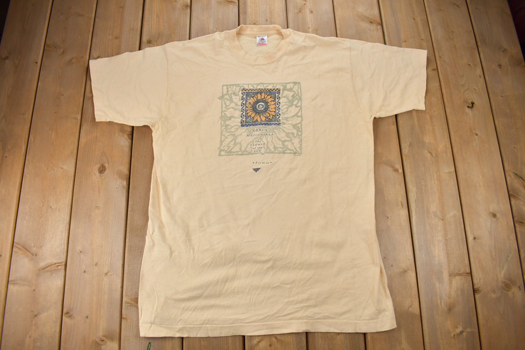 Vintage 1990s The Flower Of the Sun Iowa Souvenir T Shirt