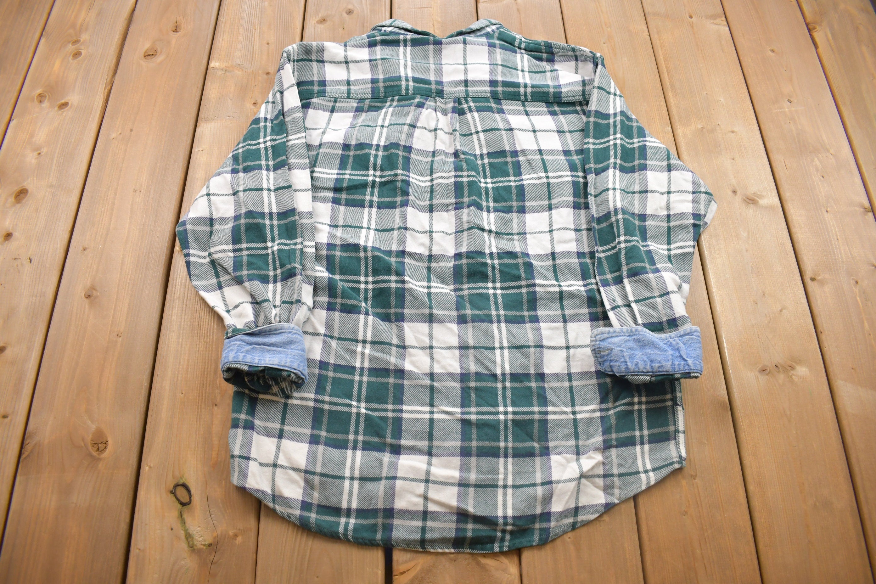 Vintage 1990s County Seat Plaid Button Up Shirt