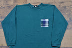 Vintage 1990s Metropolitan Long Sleeve Plaid Pocket Long Sleeve