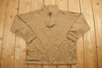 Vintage 1990s Brown Blank Quarter Zip Sweatshirt