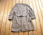 Vintage 1980s London Fog Hounds Tooth Wool Button Up Jacket Made In USA