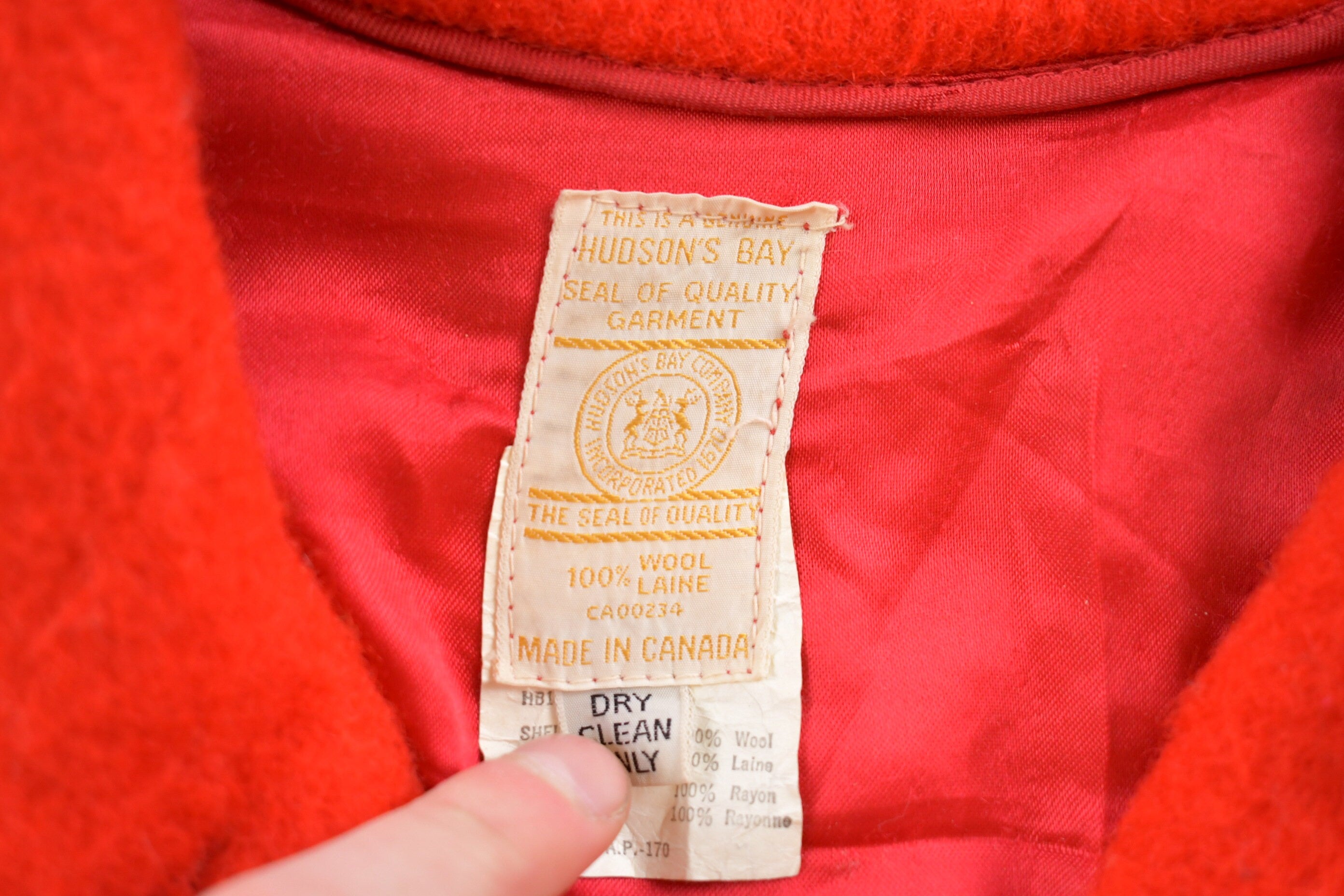 Vintage 1980s Hudson's Bay 100% Wool Jacket