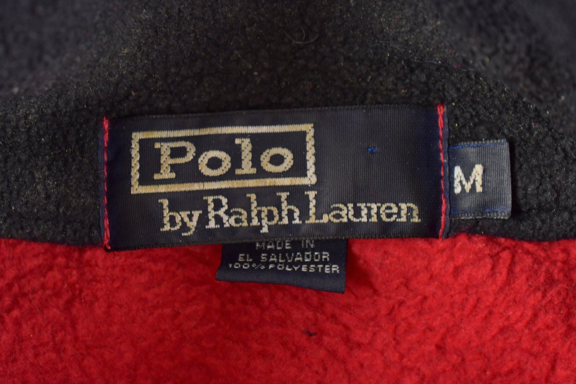 Vintage 1990s Polo Ralph Lauren Quarter Zip Fleece Sweater