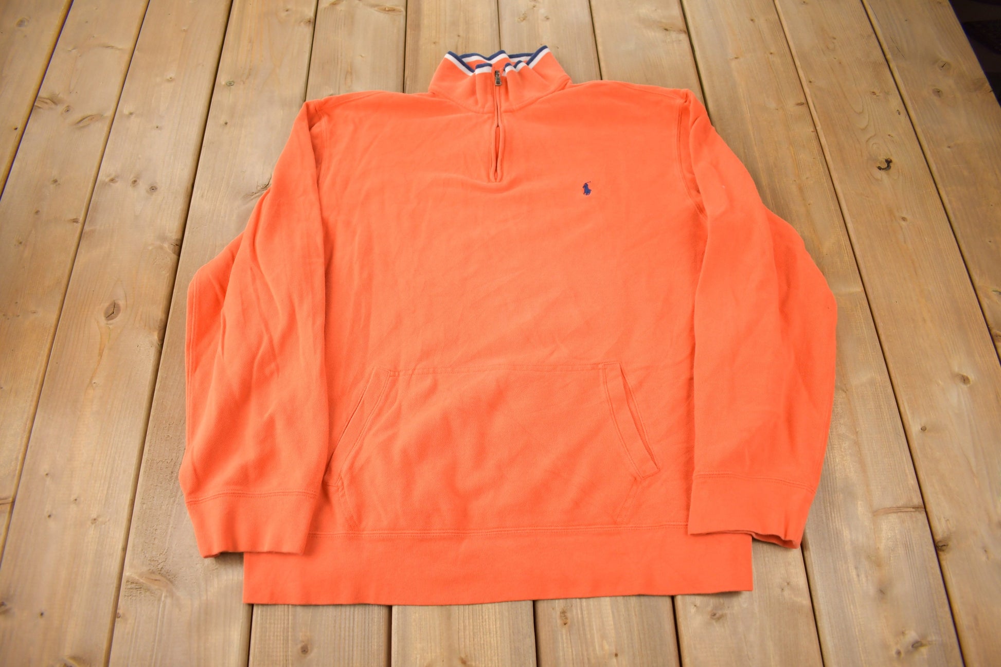 Vintage 1990s Polo Ralph Lauren Quarter Zip Sweatshirt Size XL