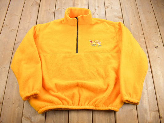 Vintage 1980s Hot Wheels Racing Fleece Sweater / Auburn Sportswear / 90s Sweater / Streetwear / Hiking / Made In USA