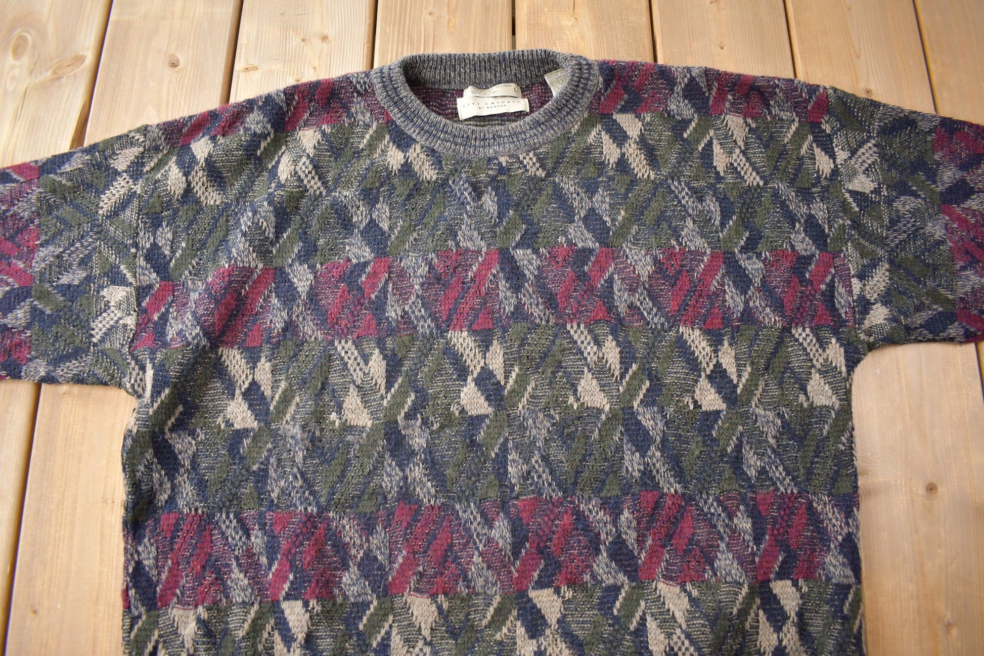 Vintage 1990s City Causals Knit Crewneck Sweater