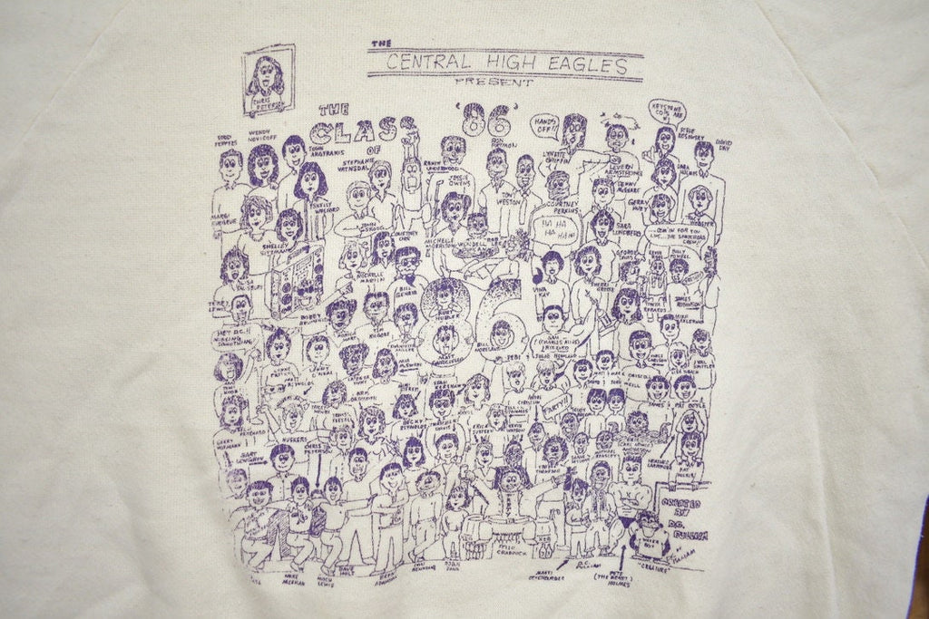Vintage 1980s Central High Eagles Crewneck Sweatshirt