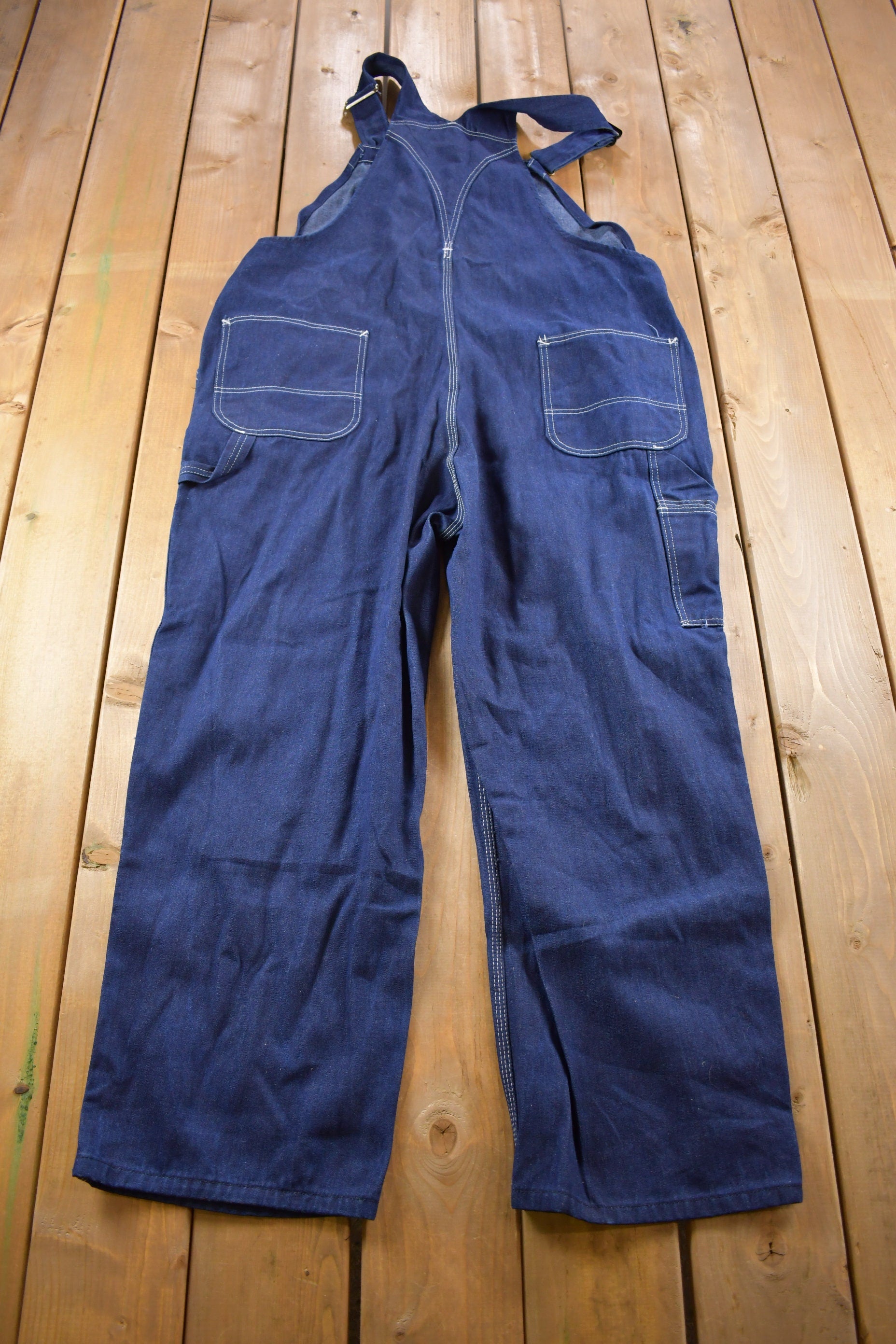 Vintage 1990s Sears WearTuff Denim Jean Overalls Size Medium