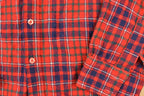 Vintage 1980s HW Virgin Wool Classic Plaid Flannel Button Up Shirt Men's M