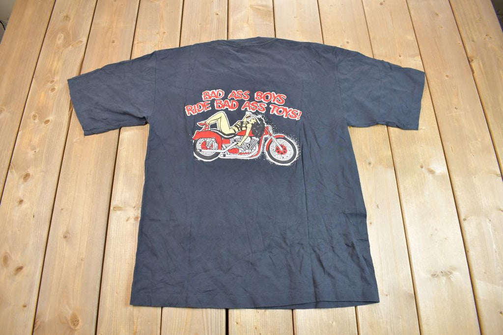 Vintage 1990s Bad Boys Ride Bad Toys Single Stitch Graphic T-Shirt