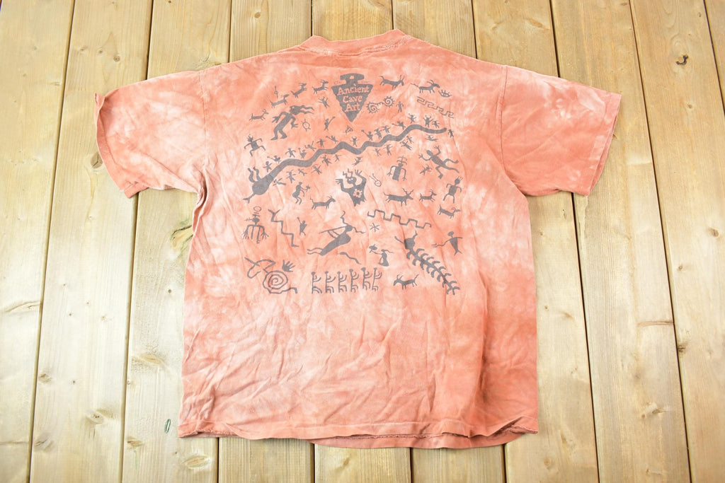 Vintage 1990s Ancient Cave Art Souvenir Lizard T-Shirt Mens L