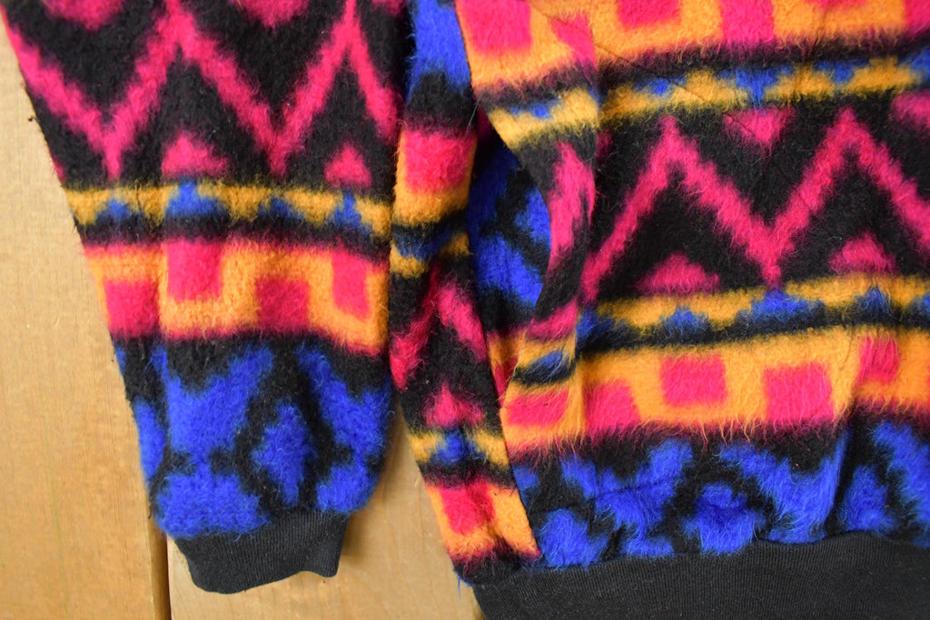 Vintage 1990s Petite Sophisticate Quarter Zip Fleece Sweater Women's Medium