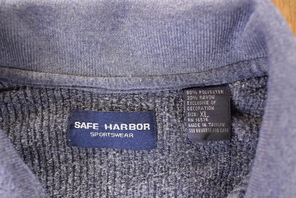 Vintage 1990s Safe Harbour Quarter Button Collared Shirt Mens L