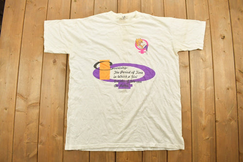 Vintage 1990s Countship Funny Womans Graphic T-Shirt / Streetwear / Retro Style / Single Stitch / Made In USA / 90s Graphic Tee / Comedy