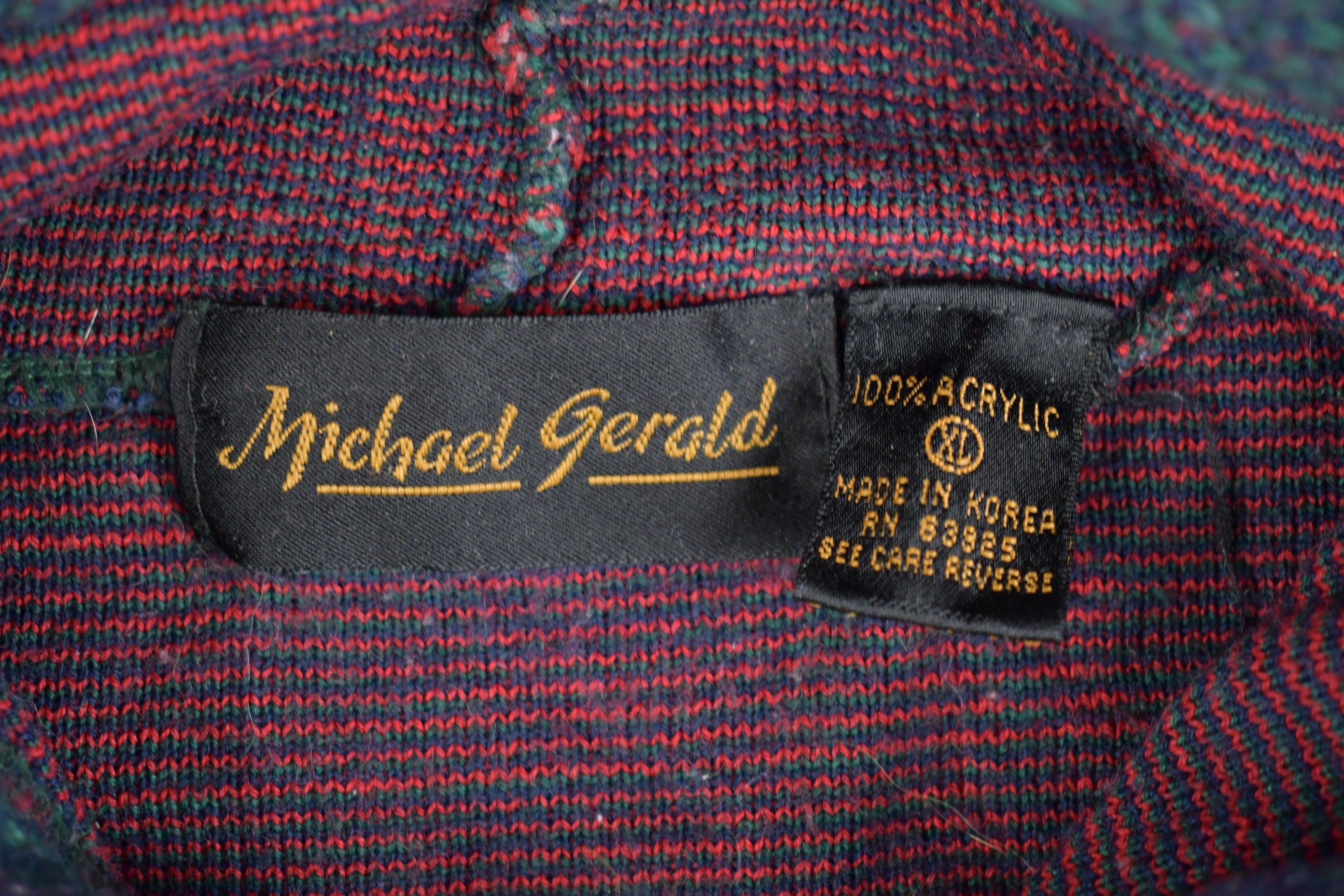 Vintage 1990s Micheal Gerald Fleece Plaid Hoodie