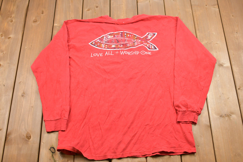 Vintage 1990s Love All Worship One Long Sleeve Shirt