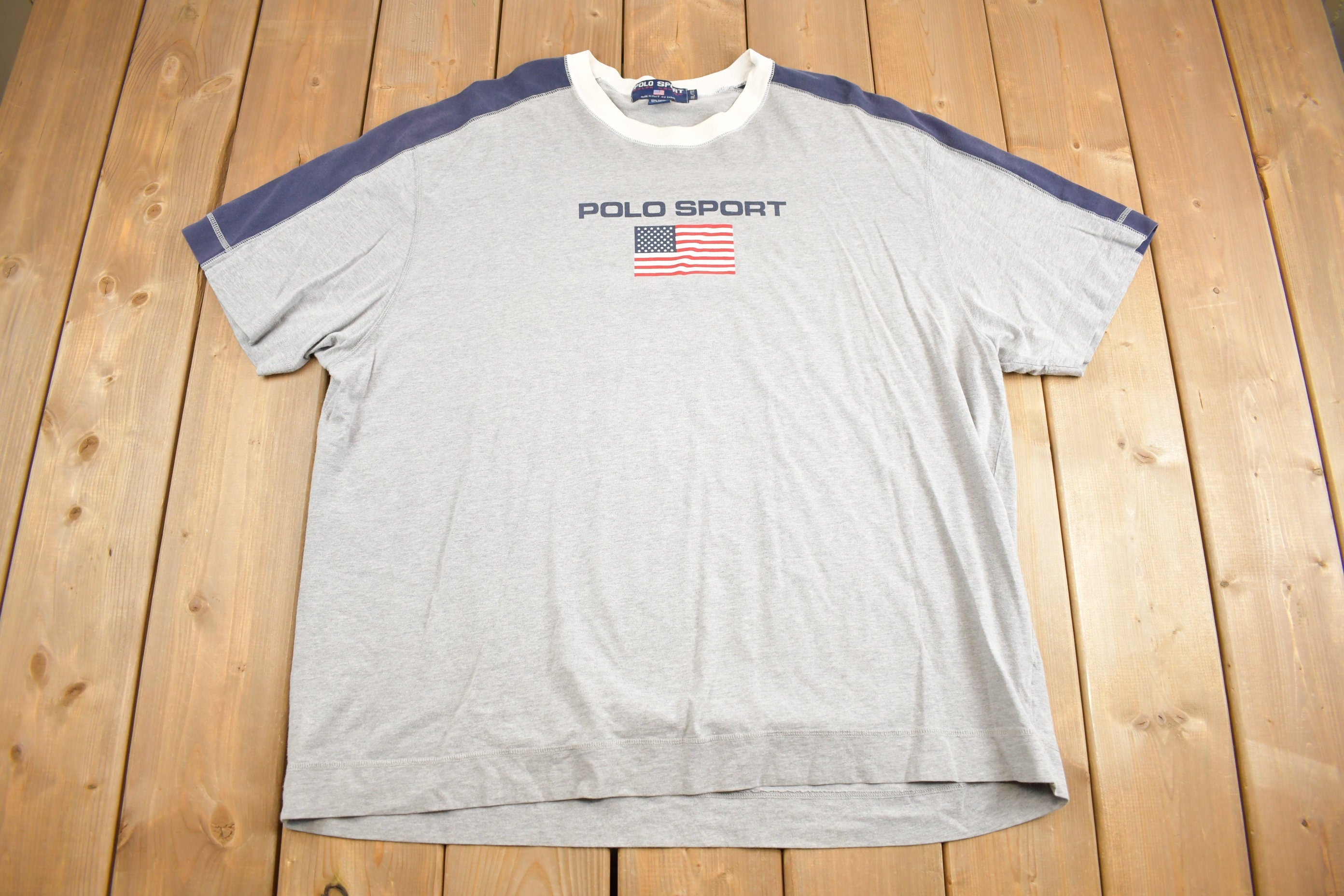 Vintage 1990s Polo Sport Ralph Lauren Flag T Shirt