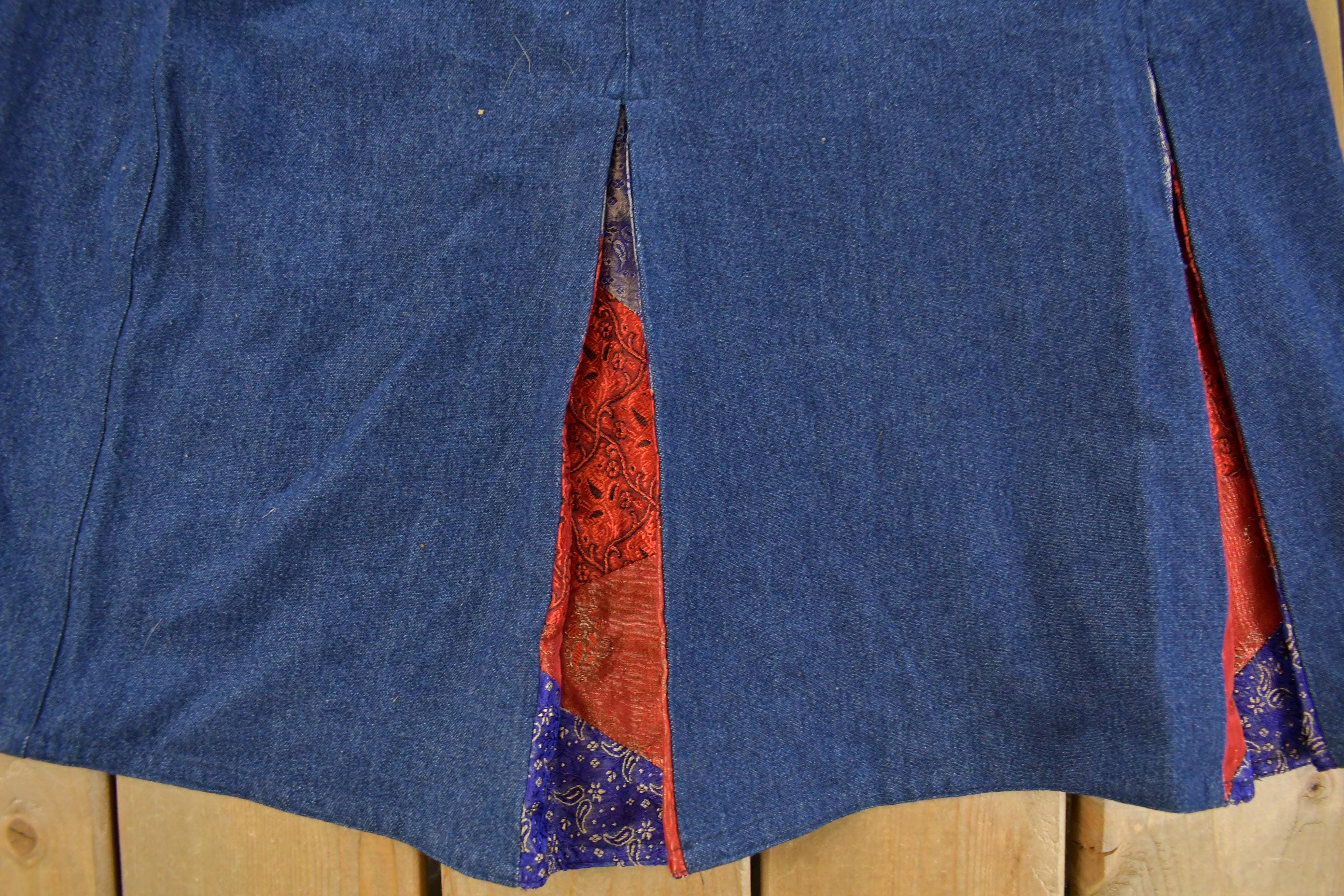 Vintage 1990s April Corness Denim Skirt Women's 30