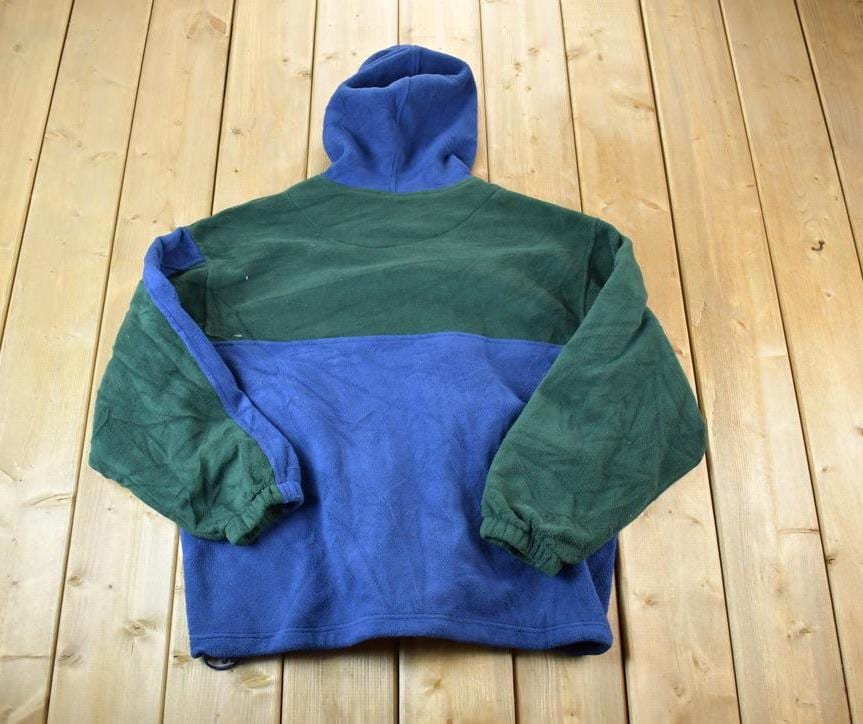 Vintage 1990s Eddie Bauer Fleece Outdoorsman Hoodie Sweater  90s Sweater  Streetwear  Hiking  Fleece Zip up
