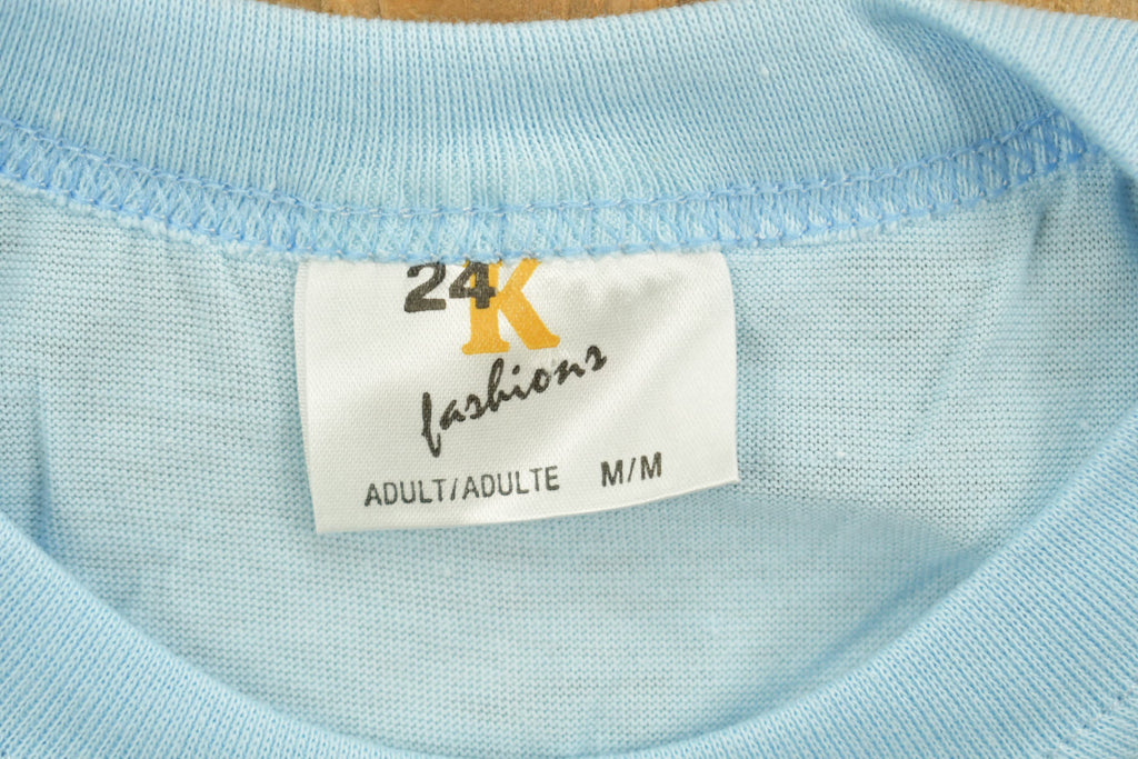 Vintage 1980s Blue Blank T Shirt
