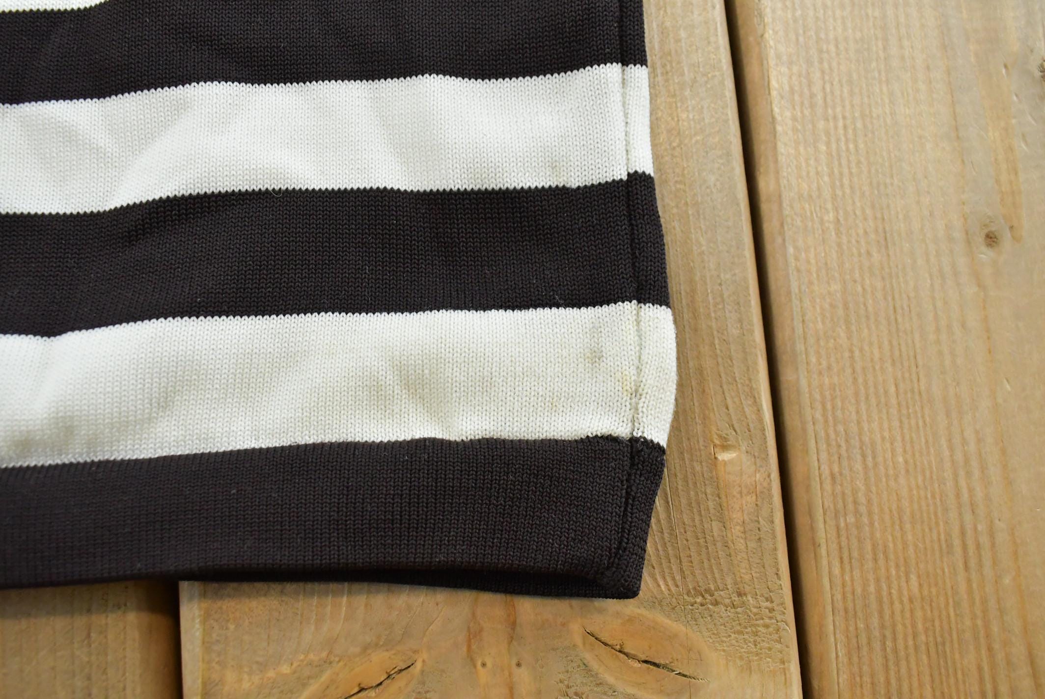 True Vintage 1970s Miss Holly Short Sleeve Quarter Zip Knit Polyester Sweater T-Shirt Womens S /