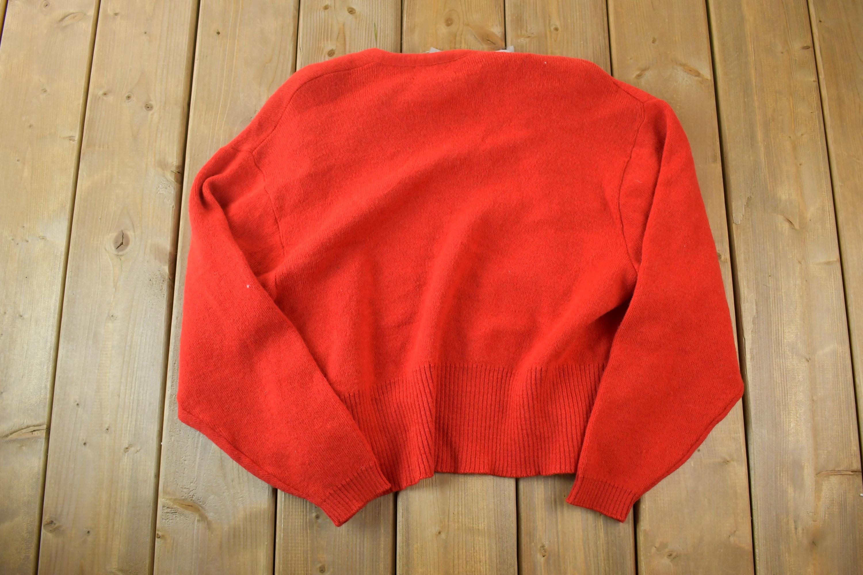 Vintage 1990s Pendleton 100% Wool Knit Four Button Sweater