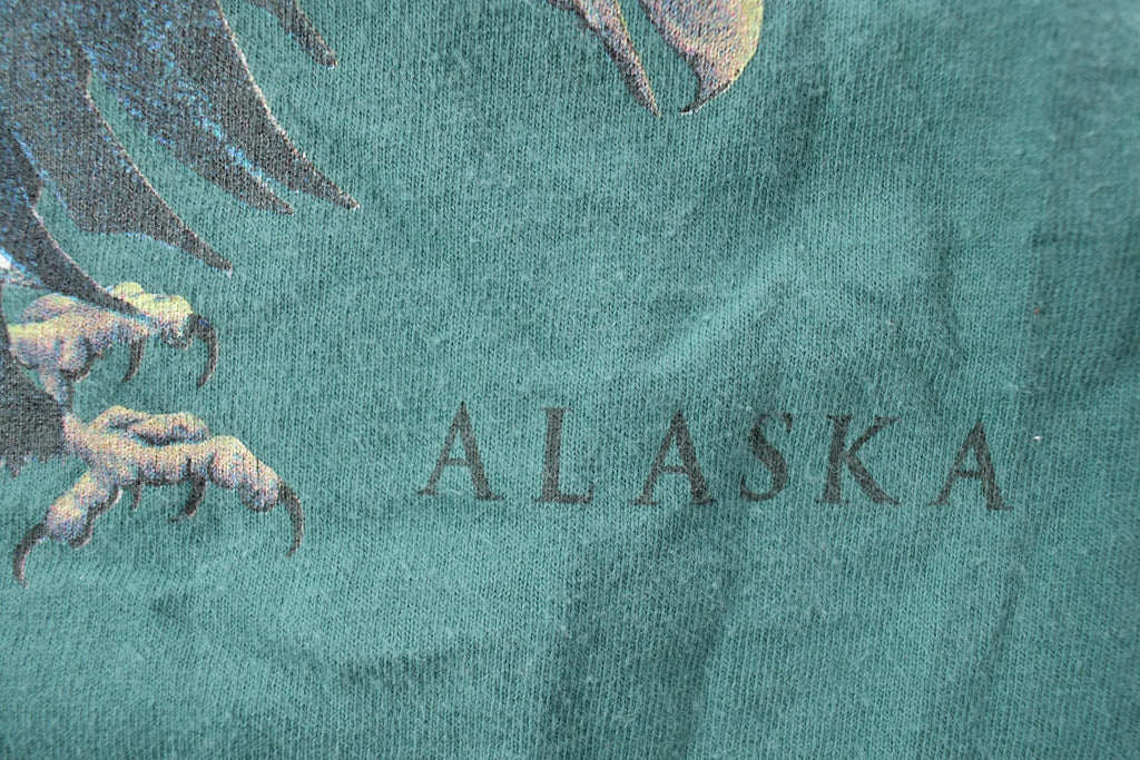 Vintage 1990s Alaska Bald Eagle Theme Graphic T-Shirt