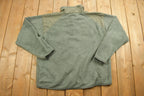 Vintage 1990s Green FleeceZip Up Sweater Jacket