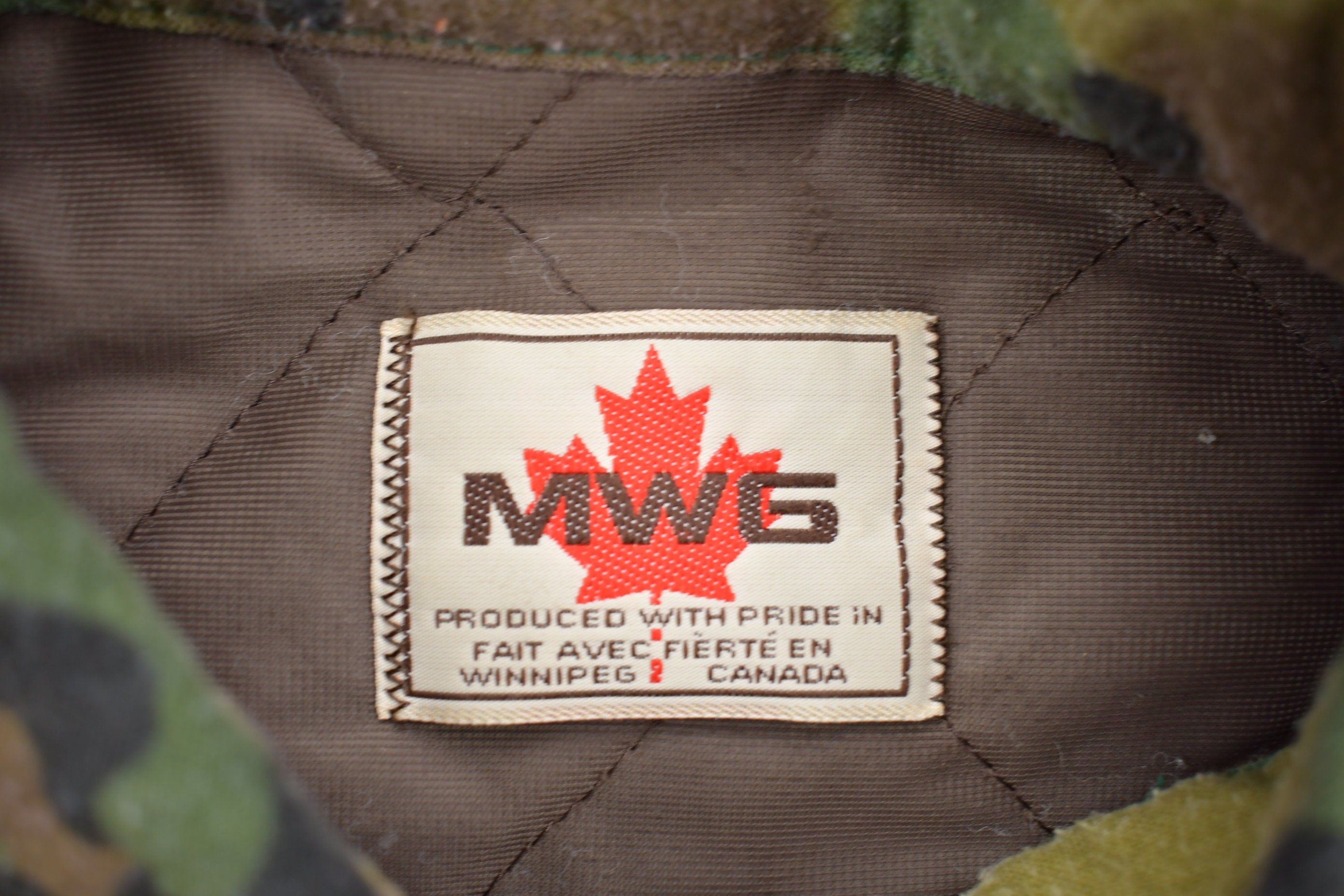 Vintage Military MWG Camo Button Up Sweater